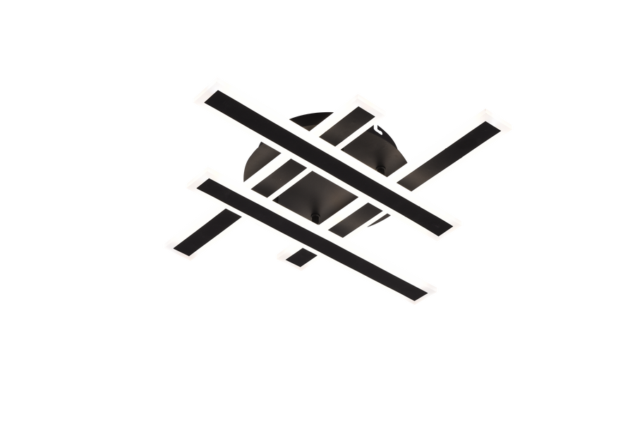 LED lustr s dálkovým ovládáním LT755/4BK 85W, lineární, studené/teplé/neutrální světlo, stmívatelný, černý