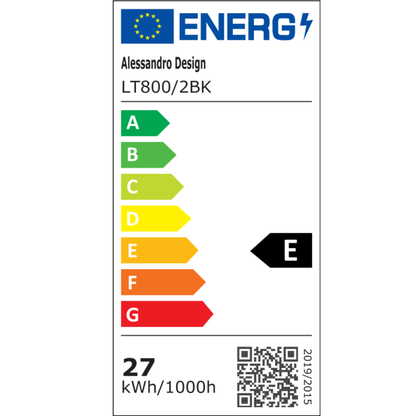 LED lustr s dálkovým ovládáním BETTY 28W, 2 kruhy, Studené/Teplé/Neutrální světlo, Stmívatelné, Černá