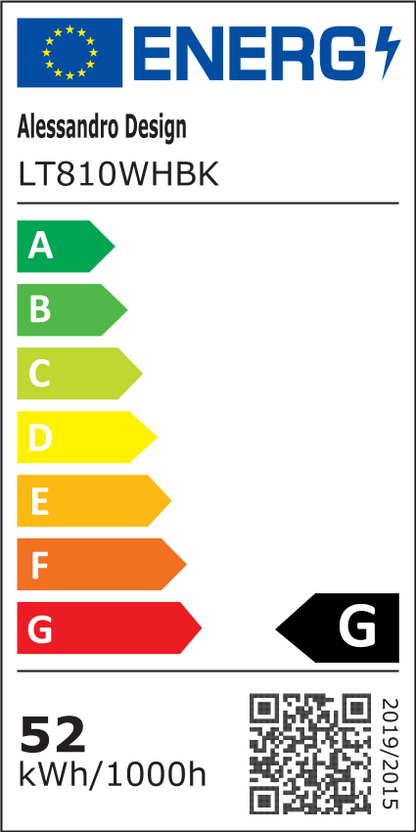 LED lustr s dálkovým ovládáním VECTOR ARCUS 52W, 2 Elements, Studené/Teplé/Neutrální světlo, Stmívatelné, Černá Bílá, Kov