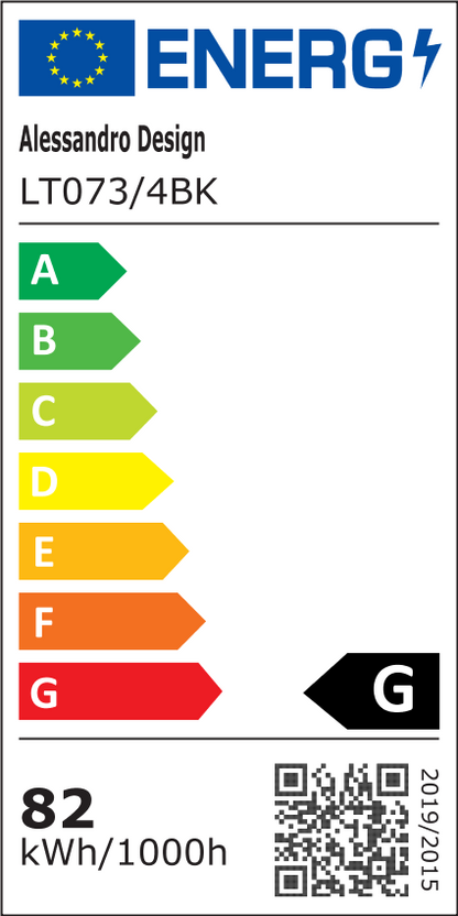 LED lustr s dálkovým ovládáním a krystalem NOVA ROTONDA RGB 82W, 4 kruhy, Studené/Teplé/Neutrální světlo, Stmívatelné, Černá