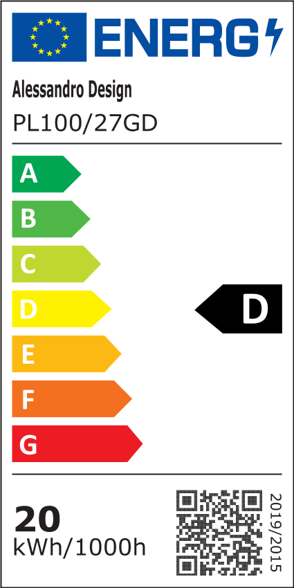 LED stropní svítidlo SOLIS 27cm 20W Cold Light Gold