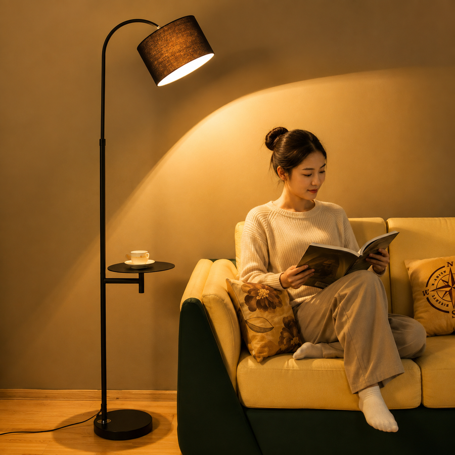 Lampadar BALKHASH, 1 x E27, Metal, Negru