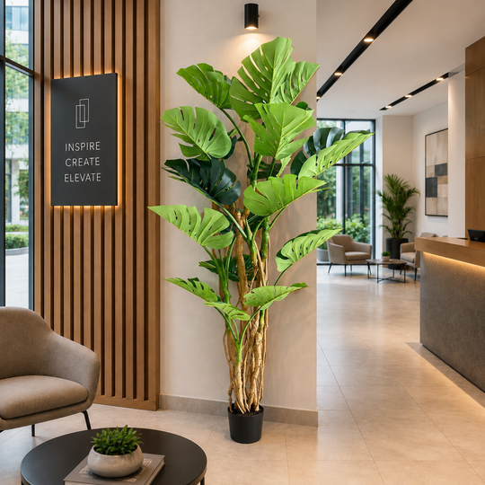 Typ umělé rostliny Monstera Deliciosa, 17 listů, 220 cm, zelená