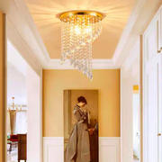 LINDERHOF Petito křišťálový lustr, průměr 30 cm, 2xE14, lesklé zlaté LED lustry a krystaly Výchozí název Alessandro Design