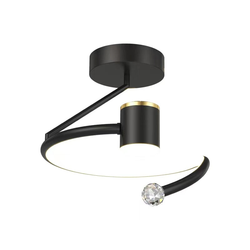 LED lustr, 34W, Průměr 24cm, Studené/Teplé/Neutrální světlo, Černá Výchozí název Alessandro Design