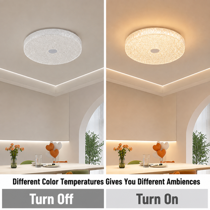 Lustra LED AASIAAT, 21W, Diametru 26 cm, Lumina Calda/Neutra/Rece, Alb