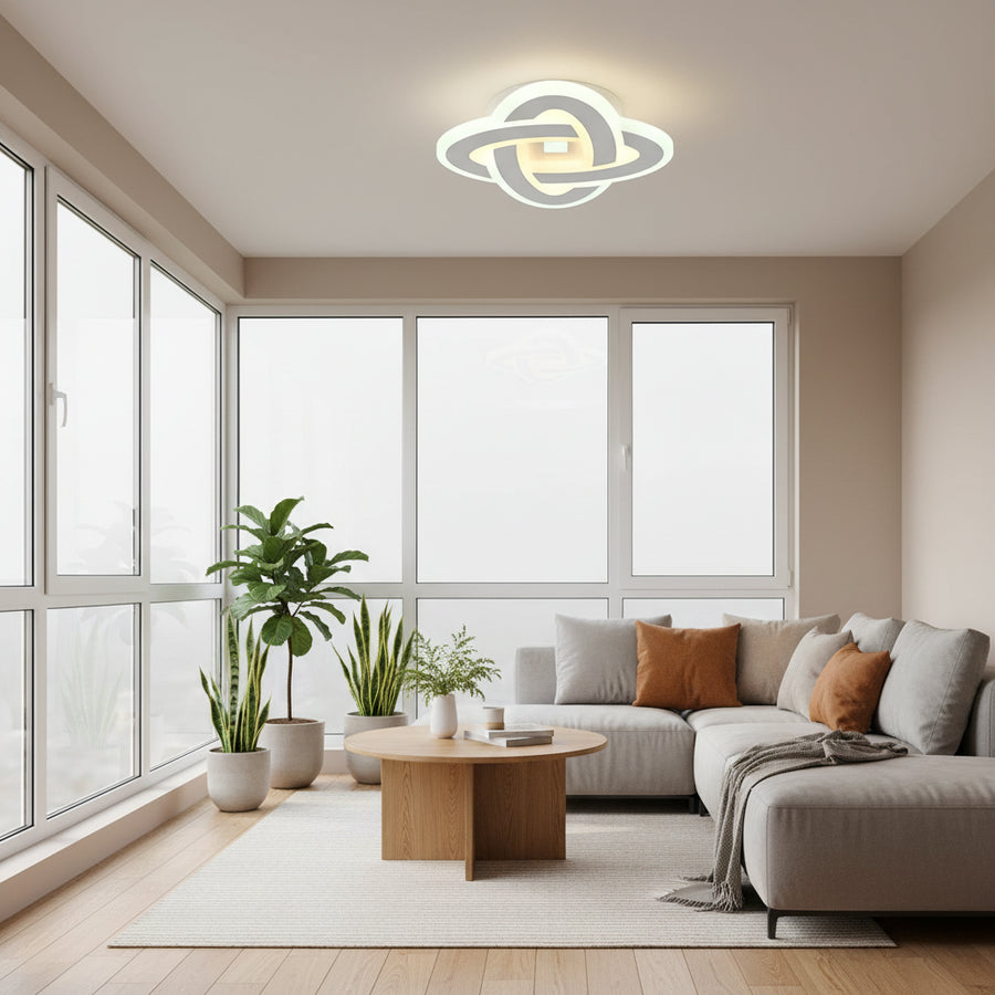 LED lustr CRINELLA 45W, průměr 23cm, studené/teplé/neutrální světlo, bílý LED lustr Výchozí název Alessandro Design