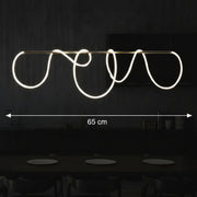 Lustra LED DIVINO cu Tub Silicon Flexibil – 62W, Lumina Reglabila, Auriu Lustre Moderne Default Title Alessandro Design