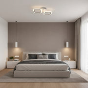 Lustra LED ERIKA 27W, 2 Patrate, lumina Neutra, Alb Lustre LED Aplicate Default Title Alessandro Design
