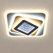 LED lustr NEXA 3D 46W, čtvercový, studené/teplé/neutrální světlo, bílý