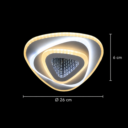 LED lustr NEXA Triangle 3D 40W, bílý, studené/teplé/neutrální světlo LED lustry Výchozí název Alessandro Design