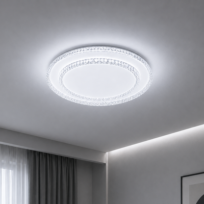 Lustra LED QIKIQTAALUK Petito, 20W, Diametru 26 cm, Lumina Calda/Neutra/Rece, Alb