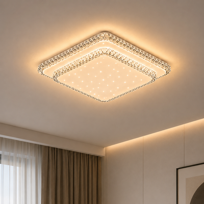 QIKIQTAALUK LED lustr, 40W, 38 x 38 cm, teplé/neutrální/studené světlo, bílá
