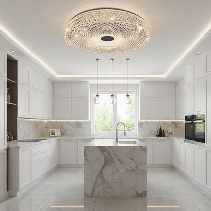 LED lustr RADIAN Nobile, 43W, průměr 39,5 cm, teplé/neutrální/studené světlo, bílý LED lustr Výchozí název Alessandro Design