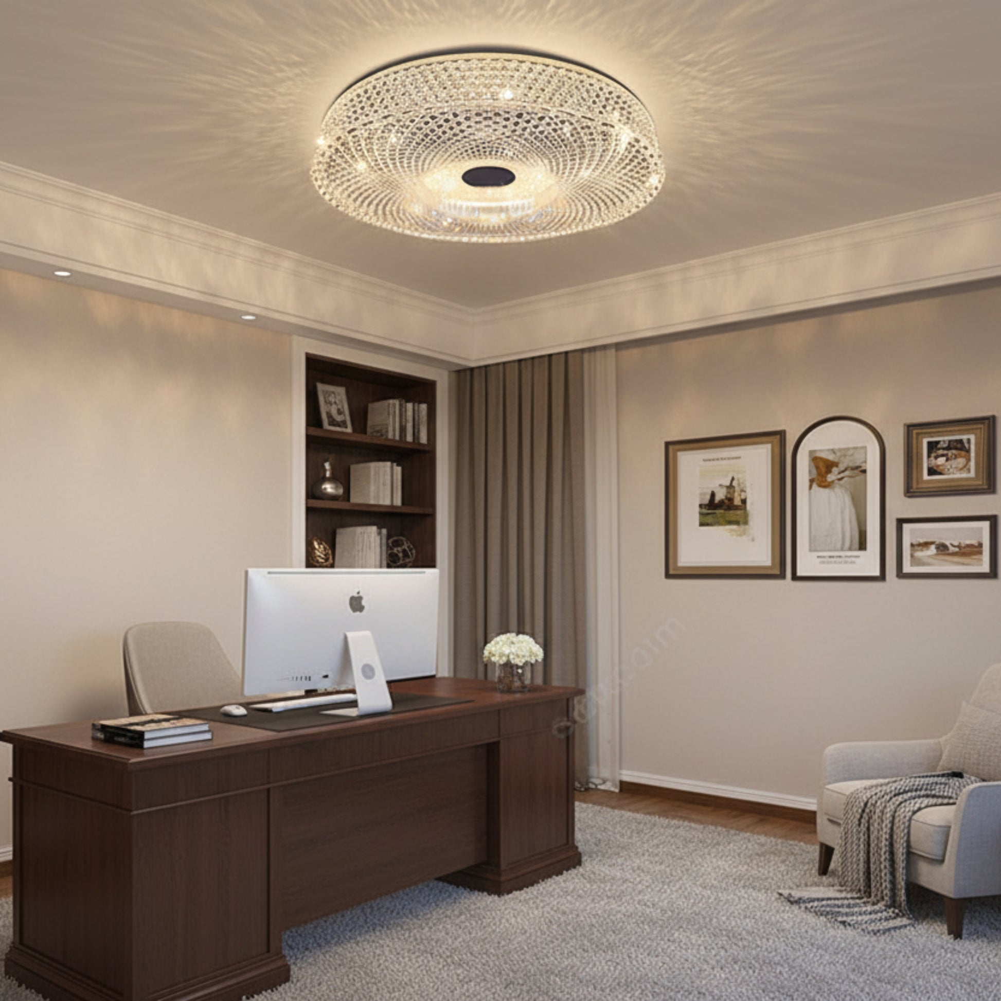 LED lustr RADIAN Nobile, 43W, průměr 39,5 cm, teplé/neutrální/studené světlo, bílý LED lustr Výchozí název Alessandro Design