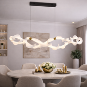Závěsný akrylový LED lustr UNDA Infinity, 36W, teplé/neutrální/studené světlo 3000/4000/6000K, zlatá bílá, nastavitelná výška Moderní lustry Výchozí název Alessandro Design