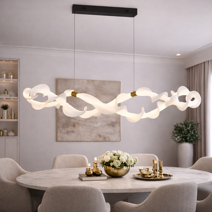 Závěsný akrylový LED lustr UNDA Infinity, 36W, teplé/neutrální/studené světlo 3000/4000/6000K, zlatá bílá, nastavitelná výška Moderní lustry Výchozí název Alessandro Design