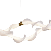 Závěsný akrylový LED lustr UNDA Infinity, 36W, teplé/neutrální/studené světlo 3000/4000/6000K, zlatá bílá, nastavitelná výška Moderní lustry Výchozí název Alessandro Design