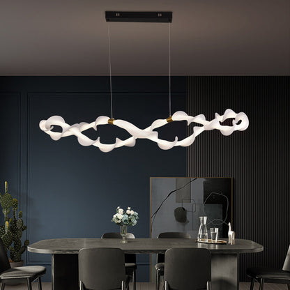 Závěsný akrylový LED lustr UNDA Infinity, 36W, teplé/neutrální/studené světlo 3000/4000/6000K, zlatá bílá, nastavitelná výška Moderní lustry Výchozí název Alessandro Design