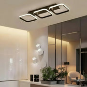 Lustra LED VERTEX 34W, 3 Patrate, Liniara, lumina Rece/Calda/Neutra, Neagra Lustre LED Default Title Alessandro Design