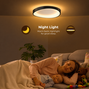 LED stropní svítidlo s dálkovým ovládáním, PL103/520BK, 29W, průměr 50 cm, teplé/studené/neutrální světlo, černá