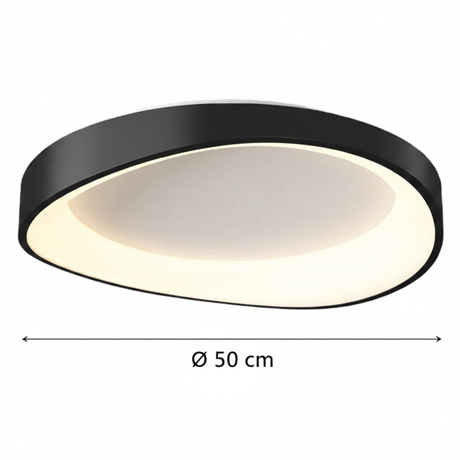 LED stropní svítidlo s dálkovým ovládáním, PL103/520BK, 29W, průměr 50cm, teplé/studené/neutrální světlo, černé LED lustry s dálkovým ovládáním Výchozí název Alessandro Design