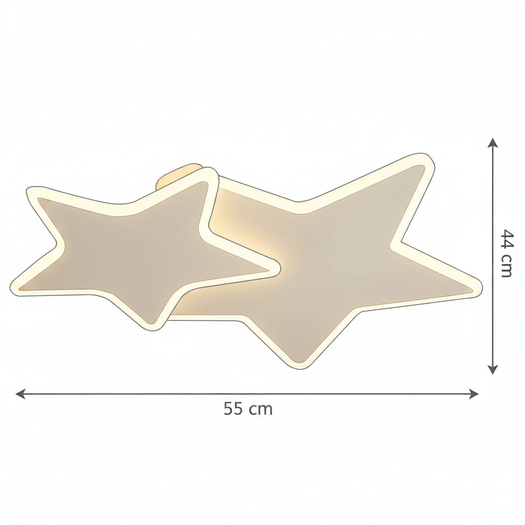 LED lustr s dálkovým ovládáním 41W, Hvězdy, Studené/Teplé/Neutrální světlo, Stmívatelné, Bílý LED lustr s dálkovým ovládáním Výchozí název Alessandro Design