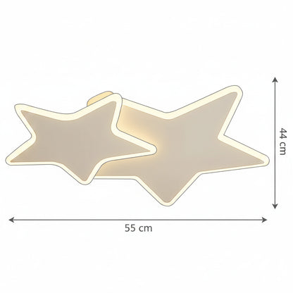 LED lustr s dálkovým ovládáním 41W, Hvězdy, Studené/Teplé/Neutrální světlo, Stmívatelné, Bílý LED lustr s dálkovým ovládáním Výchozí název Alessandro Design