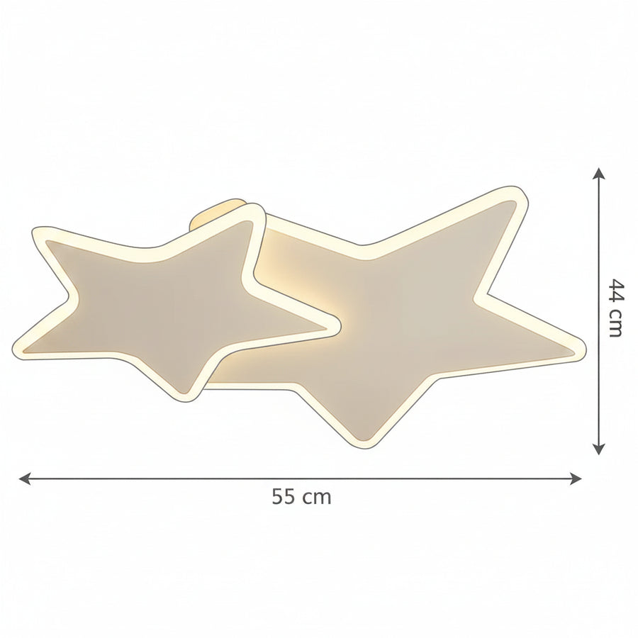 LED lustr s dálkovým ovládáním 41W, Hvězdy, Studené/Teplé/Neutrální světlo, Stmívatelné, Bílý LED lustr s dálkovým ovládáním Výchozí název Alessandro Design