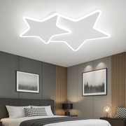 LED lustr s dálkovým ovládáním 41W, Hvězdy, Studené/Teplé/Neutrální světlo, Stmívatelné, Bílý LED lustr s dálkovým ovládáním Výchozí název Alessandro Design