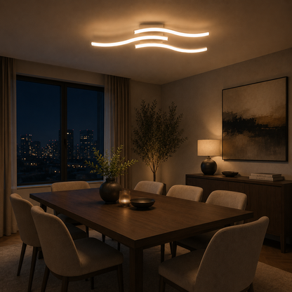 LED lustr s dálkovým ovládáním ANADYR 29W, 3 Elements, Studené/Teplé/Neutrální světlo, Stmívatelné, Bílá