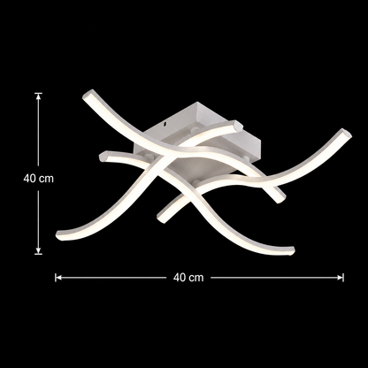 LED lustr s dálkovým ovládáním ANADYR 40W, 4 Elements, Studené/Teplé/Neutrální světlo, Stmívatelné, Bílá