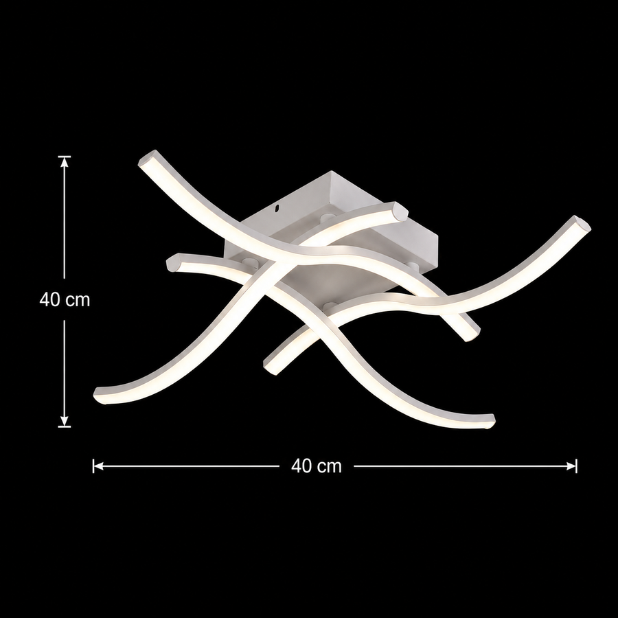 LED lustr s dálkovým ovládáním ANADYR 40W, 4 Elements, Studené/Teplé/Neutrální světlo, Stmívatelné, Bílá