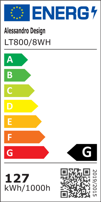 LED lustr s dálkovým ovládáním BETTY 127W, 8 kruhů, Studené/Teplé/Neutrální světlo, Stmívatelné, Bílá