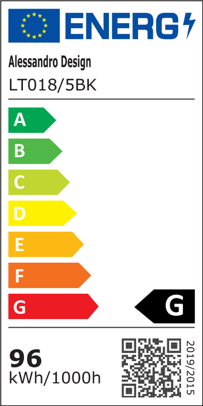 LED lustr s dálkovým ovládáním DALIA 96W, 5 okvětních lístků, Studené/Teplé/Neutrální světlo, Stmívatelné, Černá