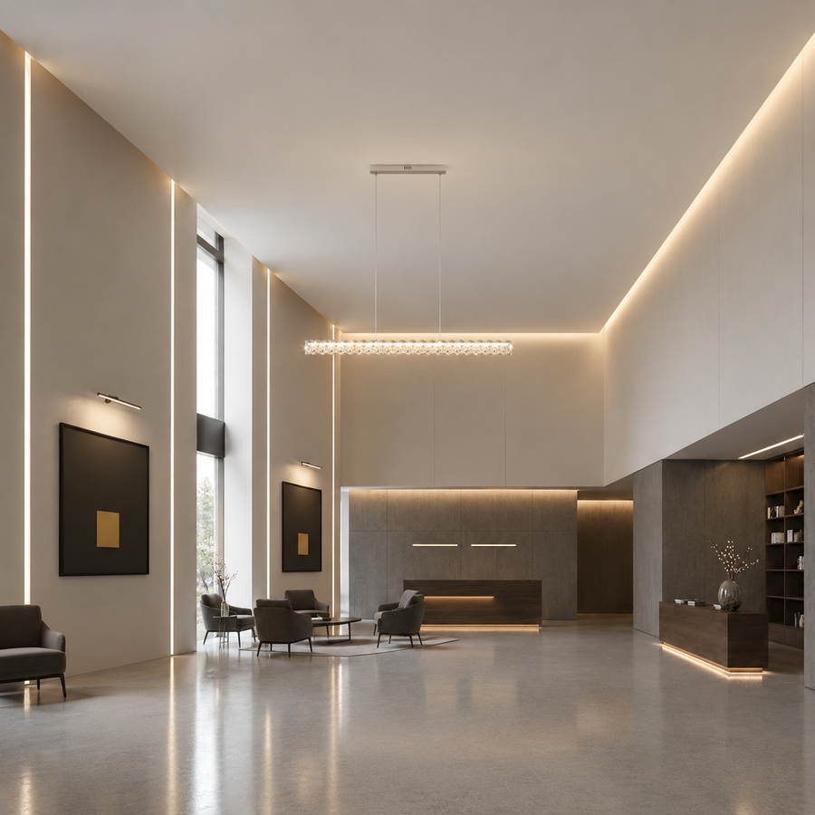 KANGNING Dálkový ovladač LED lustr, 3000K/4000K/6000K, 120W, kov a akryl, bílý