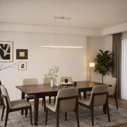 KANGNING Dálkový ovladač LED lustr, 3000K/4000K/6000K, 120W, kov a akryl, bílý