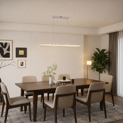 KANGNING Dálkový ovladač LED lustr, 3000K/4000K/6000K, 120W, kov a akryl, bílý