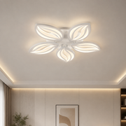 LED lustr s dálkovým ovládáním ORCHID 66W, 5 okvětních lístků, studené/teplé/neutrální světlo, stmívatelné, bílá, kov a akryl