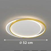 LED lustr s dálkovým ovládáním SOLARA 51W, 2 kruhy, studené/teplé/neutrální světlo, stmívatelné, zlato bílé LED lustry s dálkovým ovládáním Výchozí název Alessandro Design