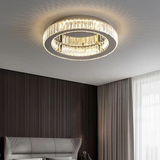 LED lustr s dálkovým ovládáním a krystalem VERTUS 18W, 30cm, Kruh, Studené/Teplé/Neutrální světlo, Stmívatelné, Chrome LED lustr s dálkovým ovládáním Výchozí název Alessandro Design