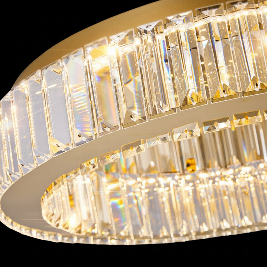 LED lustr s dálkovým ovládáním a krystalem VERTUS 18W, 30cm, Kruh, Studené/Teplé/Neutrální světlo, Stmívatelné, Chrome LED lustr s dálkovým ovládáním Výchozí název Alessandro Design