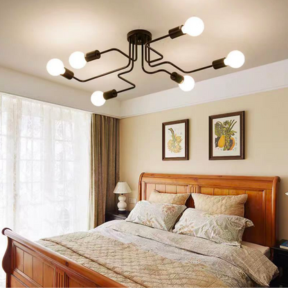 MODERNISTICKÝ Lustr Hexa 6, 6x E27, černý, moderní design