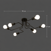 MODERNISTICKÝ Lustr Hexa 6, 6x E27, černý, moderní design