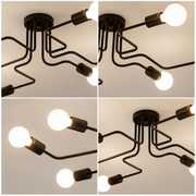 MODERNISTICKÝ Lustr Hexa 6, 6x E27, černý, moderní design