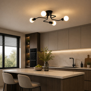 MODERNISTICKÝ Lustr Quadra 4, 4x E27, černý, moderní design