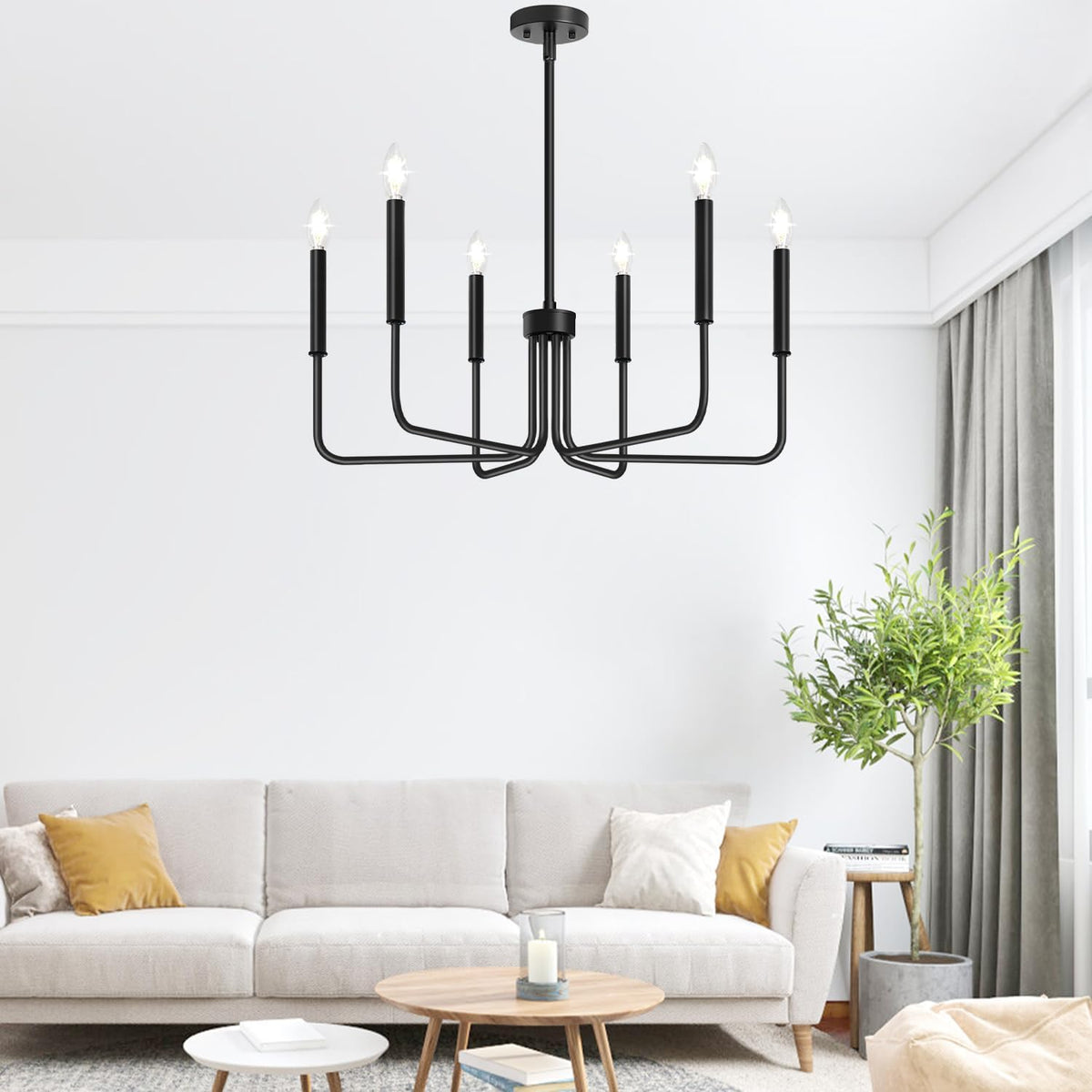 AVANT kovový lustr, kyvadlový typ s rameny, D63 cm kulatý, 6xE14, černý Průmyslové lustry Výchozí název Alessandro Design