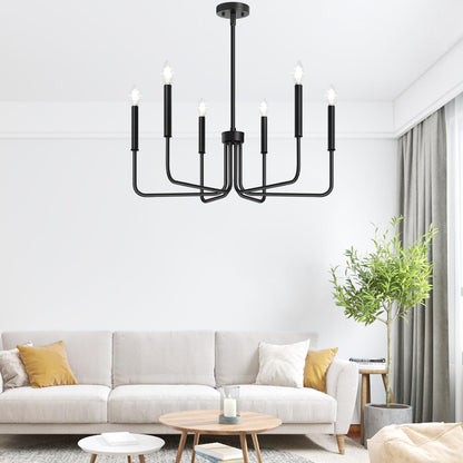 AVANT kovový lustr, kyvadlový typ s rameny, D63 cm kulatý, 6xE14, černý Průmyslové lustry Výchozí název Alessandro Design