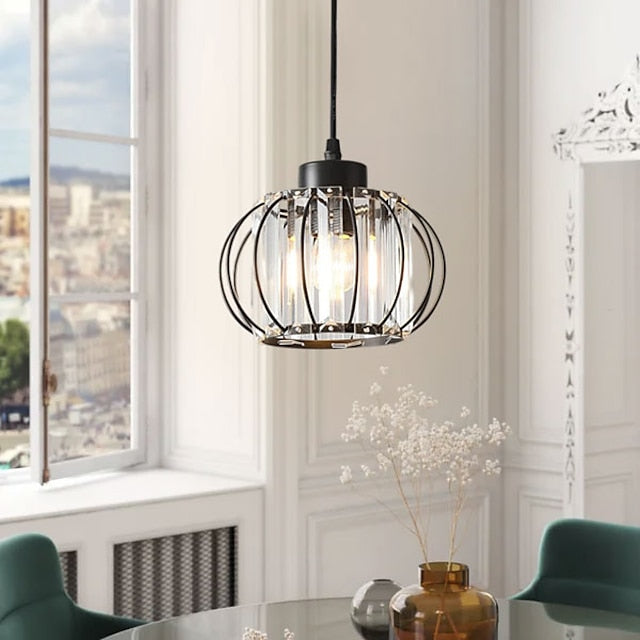 Moderní klasický lustr, závěsný, Monica LC910/3LBK, 3 X E27, černý, kov a sklo, nastavitelná výška Klasické lustry Výchozí název Alessandro Design