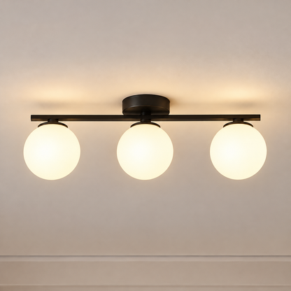 ORI křišťálový lustr, 46cm, 3xG9, Globes, Black